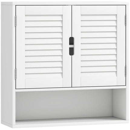 Bathroom Cabinet, Wall Mounted Storage Cabinet with Adjustable Shelves, 60 x 20 x 60 cm, White