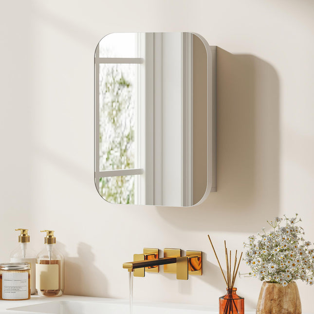 Bathroom Medicine Cabinet with Mirror, Bathroom Wall Cabinet with Adjustable She