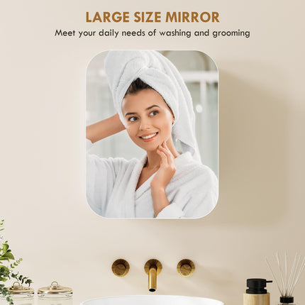 Bathroom Medicine Cabinet with Mirror, Bathroom Wall Cabinet with Adjustable She