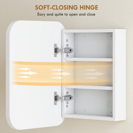 Bathroom Medicine Cabinet with Mirror, Bathroom Wall Cabinet with Adjustable She