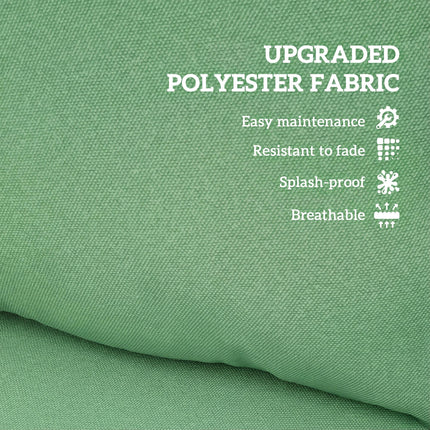 Seat and Back Padded Cushion Set, CUSHION ONLY - Green