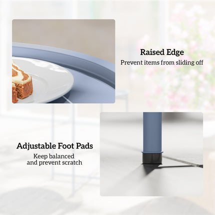 Steel Removable Tray Top Garden Table - Blue Grey