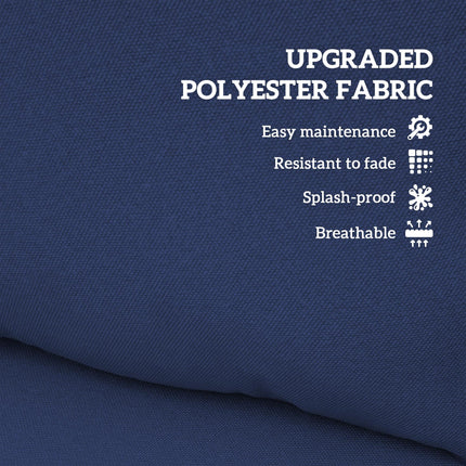 Seat and Back Padded Cushion Set, CUSHION ONLY - Dark Blue
