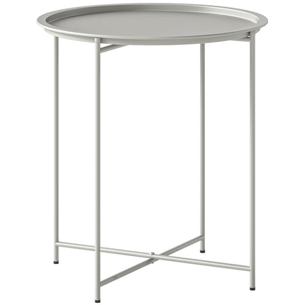 Steel Removable Tray Top Garden Table - White