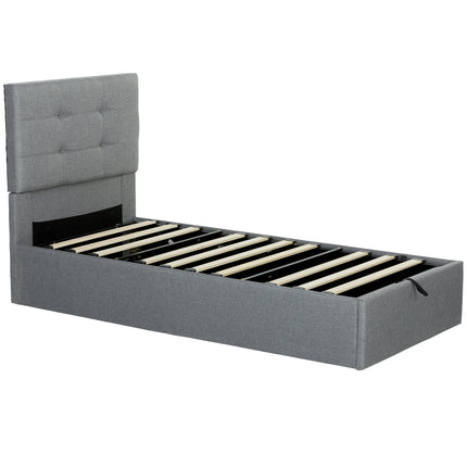 3ft Single Ottoman Bed with Gas Lift Storage - Grey