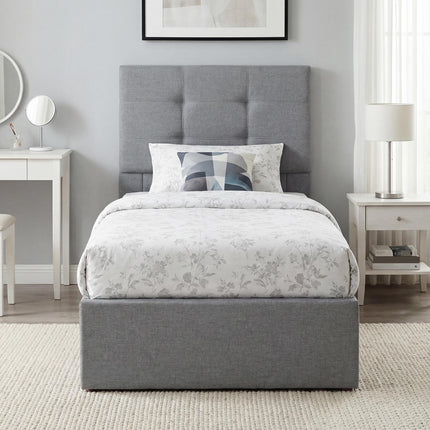 3ft Single Ottoman Bed with Gas Lift Storage - Grey