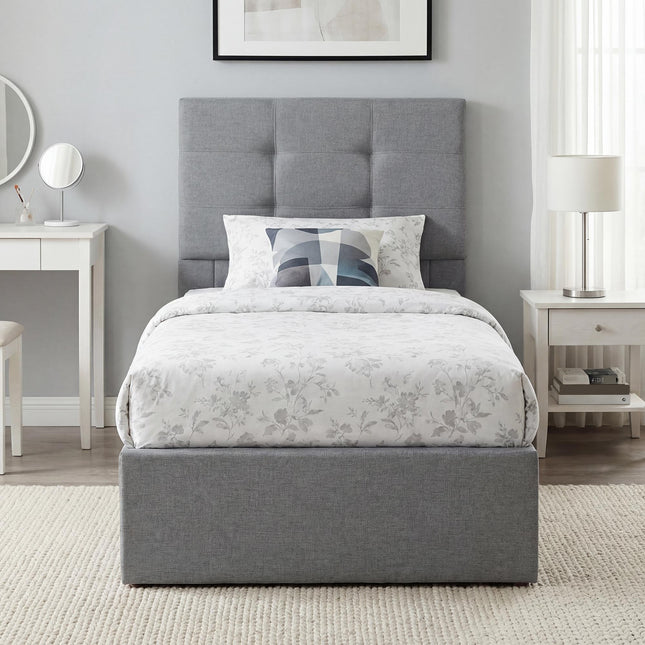 3ft Single Ottoman Bed with Gas Lift Storage - Grey