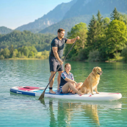 Inflatable Stand Up Paddle Board, 305x89x15cm Extra-Wide SUP with Non-Slip EVA D