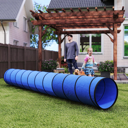 Dog Tunnel, 500 x 60 cm, Foldable Play Tunnel with 6 Pegs and Bag, Tear-Resistan