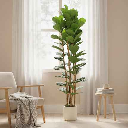180cm Artificial Fiddle Leaf Fig Tree - Green