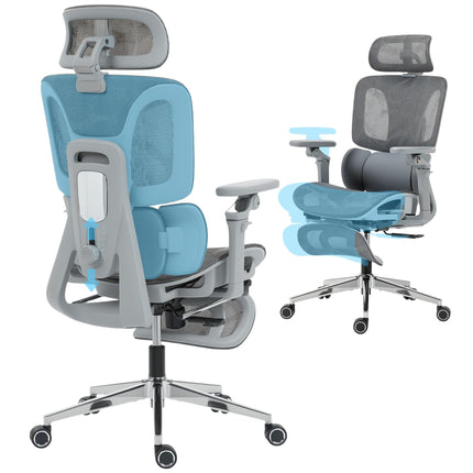 Ergonomic Office Chair, High Back Mesh Desk Chair, Grey