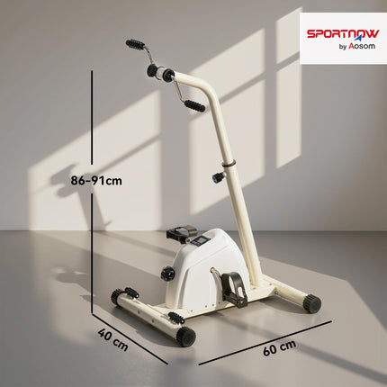 SPORTNOW Seated Pedal Exerciser with Dual Massage and Adjustable Height