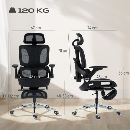 Ergonomic Office Chair, High Back Mesh Desk Chair, Black