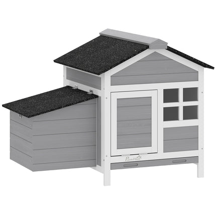 Wooden Chicken Coop with Pull-Out Tray Nesting Box for 1-2 Chickens