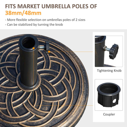 3 m Garden Parasol with Base, Pulley Operated Patio Umbrella, Wooden Parasol, With Base Pulley Operated Patio Umbrella Wooden Parasol Ta