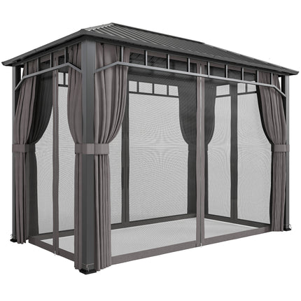 2 x 3.5 m Hardtop Gazebo with Galvanised Steel Roof, Waterproof Permanent Pavili