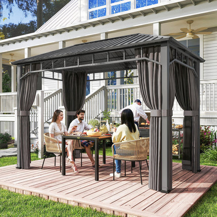 2 x 3.5 m Hardtop Gazebo with Galvanised Steel Roof, Waterproof Permanent Pavili
