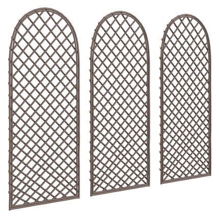 Garden Trellis, Decorative Trellis Panels for Climbing Outdoor Plants, Vegetables, Vines, Flowers, Natural Wood Finish