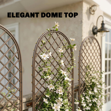 Garden Trellis, Decorative Trellis Panels for Climbing Outdoor Plants, Vegetables, Vines, Flowers, Natural Wood Finish
