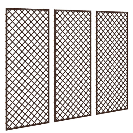 Garden Trellis, Decorative Trellis Panels for Climbing Outdoor Plants, Natural W
