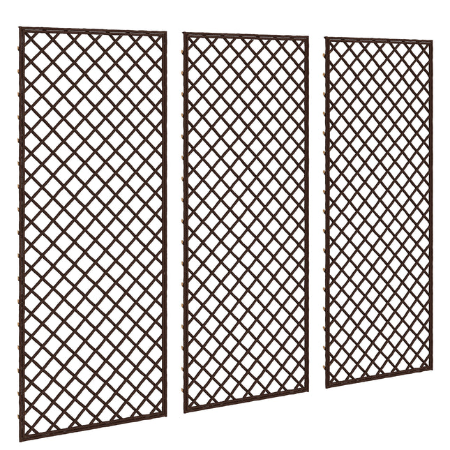 Garden Trellis, Decorative Trellis Panels for Climbing Outdoor Plants, Natural W