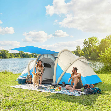 Inflatable Tent 2 Bedroom 3000mm Waterproof Windproof Air Tent with Carry Bag Fo 1