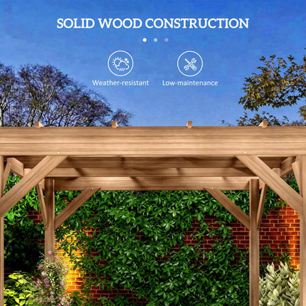 3 x 3 m Wooden Pergola Kit, Decorative Garden Gazebo Shelter with Stable Structu