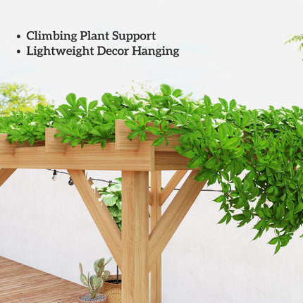 3 x 3 m Wooden Pergola Kit, Decorative Garden Gazebo Shelter with Stable Structu