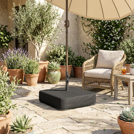 Garden Parasol Base 80 kg Sand Filled Heavy Duty Stand for Cantilever Umbrellas