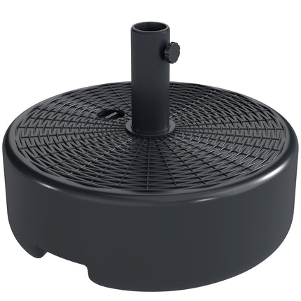 Patio Umbrella Base 22kg Sand Filled Garden Parasol Stand forfor 38mm/48mm Poles, Black