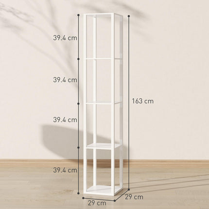 Floor Lamp with Shelves and 3 Brightness Levels - White