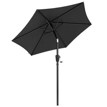 2m Garden Parasol Umbrella, Outdoor Table Parasol Umbrella with Crank Handle, Tilt Function, UV30+ Protection