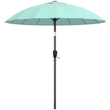 2 m Shanghai Garden Parasol Umbrella with 16 Fibreglass Ribs, Outdoor Parasol Umbrella With 16 Fibreglass Ribs Outdoor Parasol Su