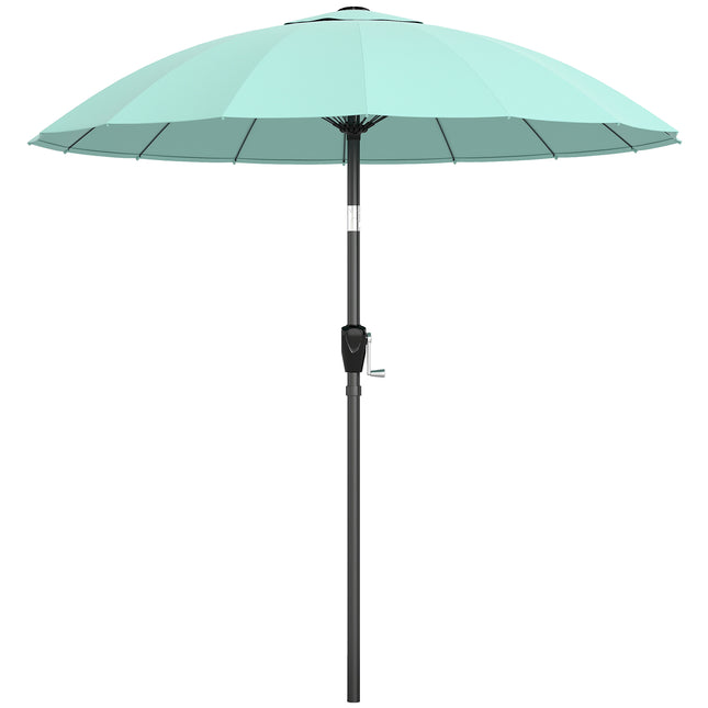 2 m Shanghai Garden Parasol Umbrella with 16 Fibreglass Ribs, Outdoor Parasol Umbrella With 16 Fibreglass Ribs Outdoor Parasol Su