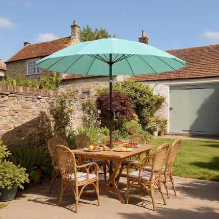 2 m Shanghai Garden Parasol Umbrella with 16 Fibreglass Ribs, Outdoor Parasol Umbrella With 16 Fibreglass Ribs Outdoor Parasol Su