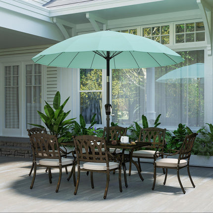 2 m Shanghai Garden Parasol Umbrella with 16 Fibreglass Ribs, Outdoor Parasol Umbrella With 16 Fibreglass Ribs Outdoor Parasol Su