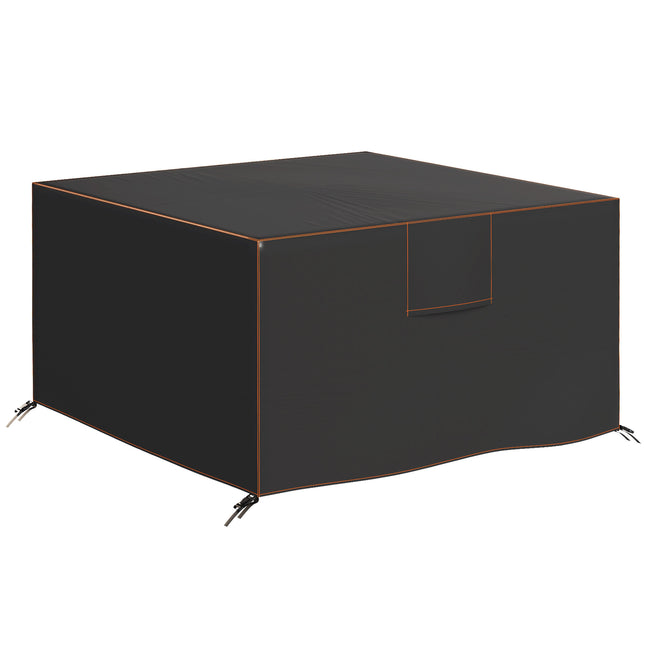 Garden Furniture Cover, Waterproof Patio Furniture Cover with Air Vent, 420D Oxford Fabric, 125 x 125 x 74 cm, Black