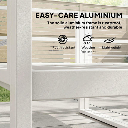 5 Seater Aluminium Garden Furniture Set, Garden Sofa Set with Thick Cushions for Patio and Balcony, Outdoor, Light Grey