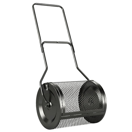 Compost Spreader, 20" Peat Moss Spreader with Detachable U-Shaped Handle and Metal Mesh Basket