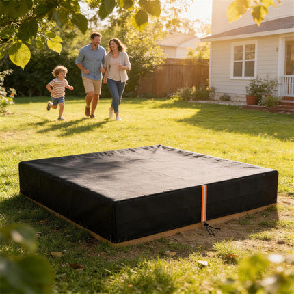 Sandbox Cover, Square Sandpit Cover Waterproof Dustproof UV Protection, Sandbox Canopy with Drawstring and Elastic Band