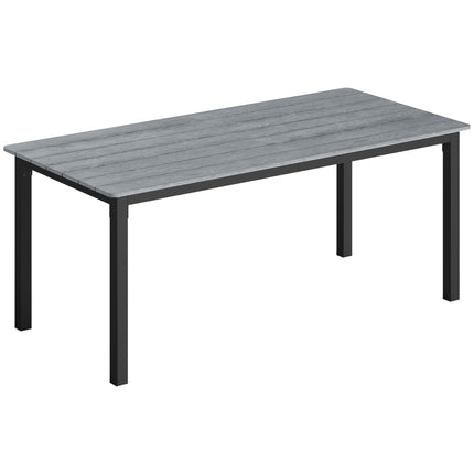Garden Dining Table for 6-8 Person, 180 x 86 cm Rectangular Outdoor Dining Table
