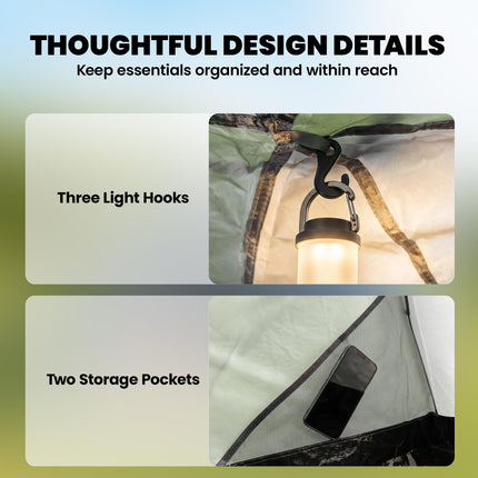 Family Camping Tent 3000mm Waterproof Windproof Tunnel Tent 8-12 Person Two Bedrooms Green