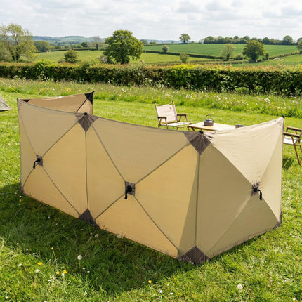 Camping Windbreak Pop Up Windbreaker Blocker with Ropes Pegs for Beach Caravan O