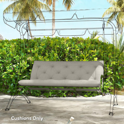 Garden Bench Cushion, 2 Seater Swing Chair Cushion, Seat Pad with Ties for Indoor and Outdoor Use, 110 x 120 cm