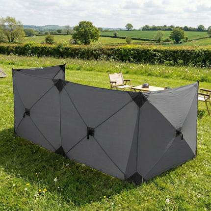 Camping Windbreak Pop Up Windbreaker Blocker with Ropes Pegs for Beach Caravan O 1