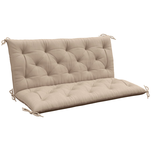 Garden Bench Cushion, 2 Seater Swing Chair Cushion, Seat Pad with Ties for Insid