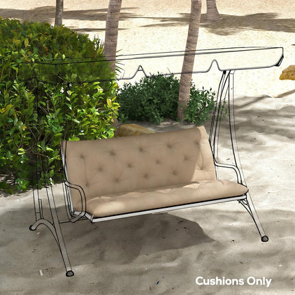 Garden Bench Cushion, 2 Seater Swing Chair Cushion, Seat Pad with Ties for Insid