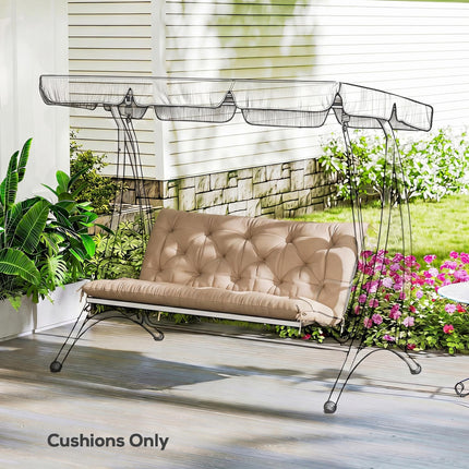 Garden Bench Cushion, 2 Seater Swing Chair Cushion, Seat Pad with Ties for Insid