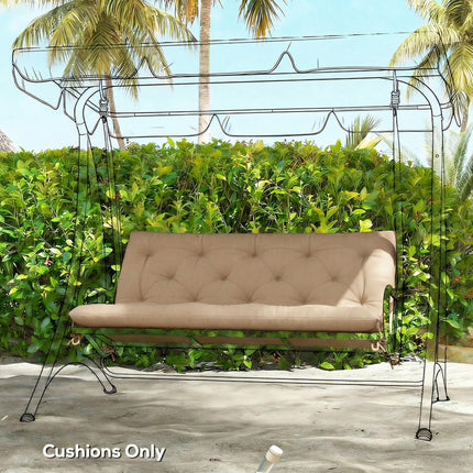 Garden Bench Cushion, 2 Seater Swing Chair Cushion, Seat Pad with Ties for Insid