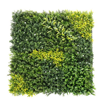 Artificial Plant Wall Panel, 100x100 cm Artificial Grass Backdrop Wall, Green
